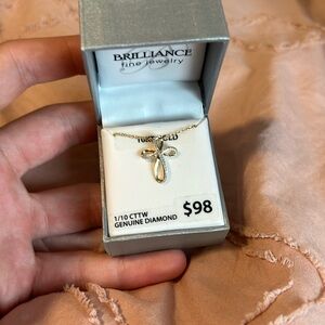10kt gold cross necklace